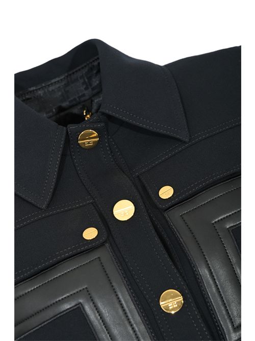 Giacca in doppio crêpe con dettagli logo Elisabetta Franchi | GI15957E2110